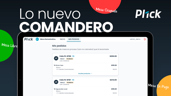 COMANDERA PARA RESTAURANTES PLICK