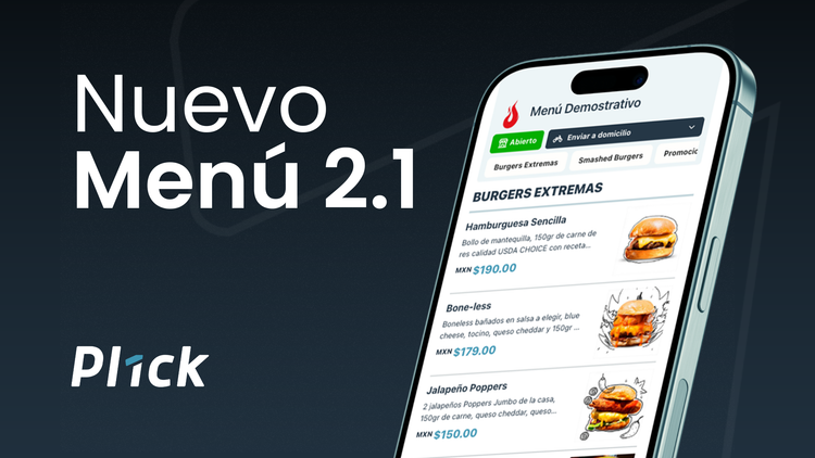 Nuevo Menú V2.1 de Plick
